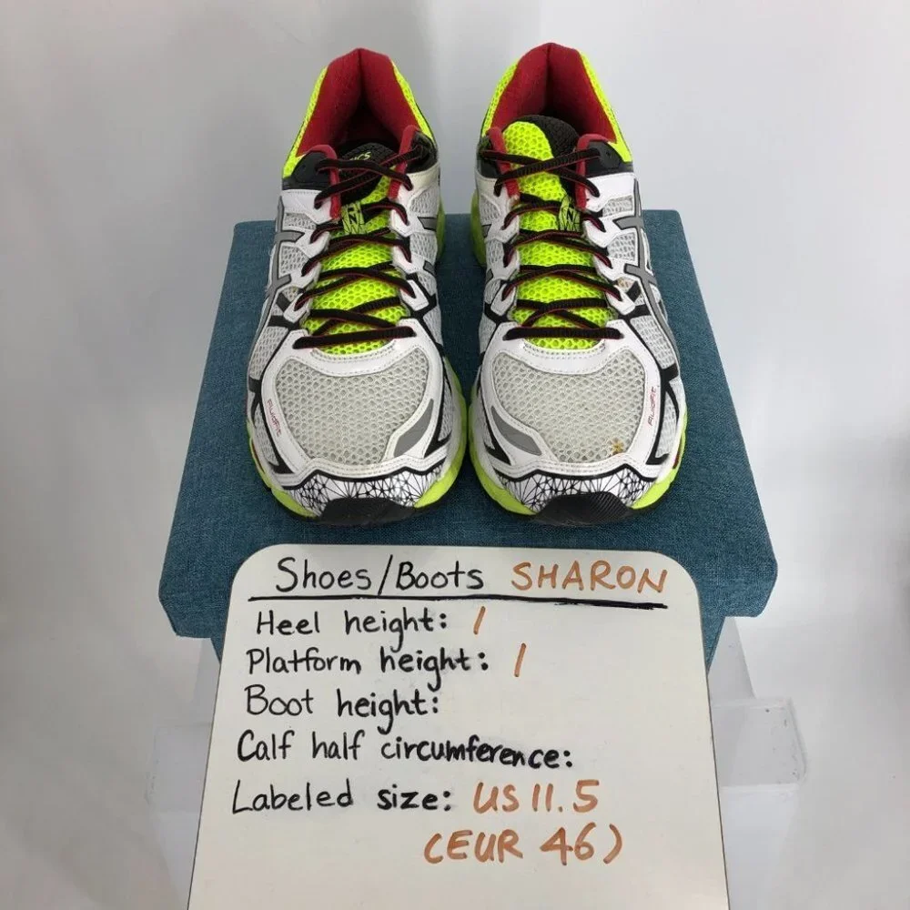 Asics Mens Neon Green & White Gel Kayano 21 Lightning/Flash Yellow Sneakers 11.5 - Picture 16 of 16